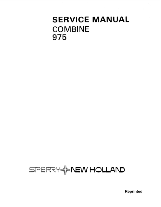 Manual de Reparación Cosechadora New Holland 975