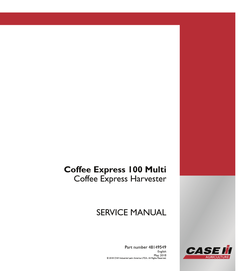Manual de Reparación Cosechadora de Café Case IH 100