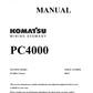 Manual de Reparación Eléctrica Pala Minera Komatsu PC4000-6