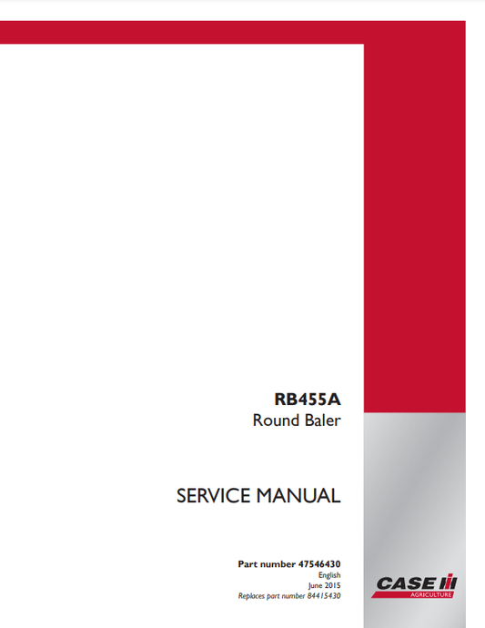 Manual de Reparación Empacadora Circular Case RB455A