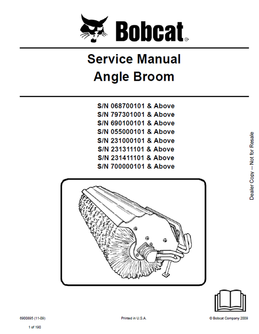 Manual de Reparación Escoba Angular Bobcat