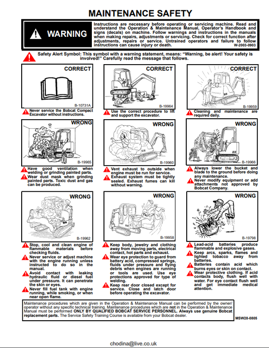 Manual de Reparación Excavadora Bobcat 331, 331E, 334