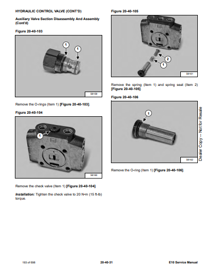 Manual de Reparación Excavadora Compacta Bobcat E10