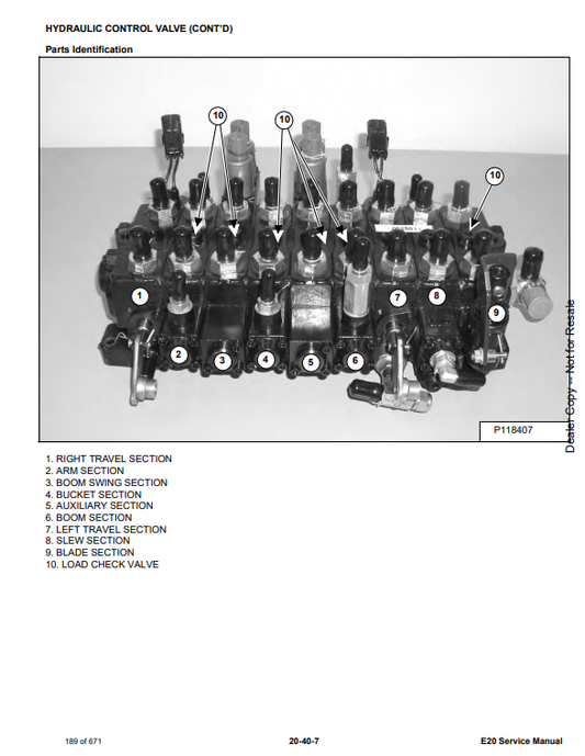 Manual de Reparación Excavadora Compacta Bobcat E20