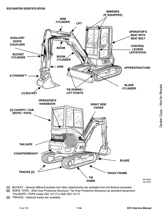 Manual de Reparación Excavadora Compacta Bobcat E27z