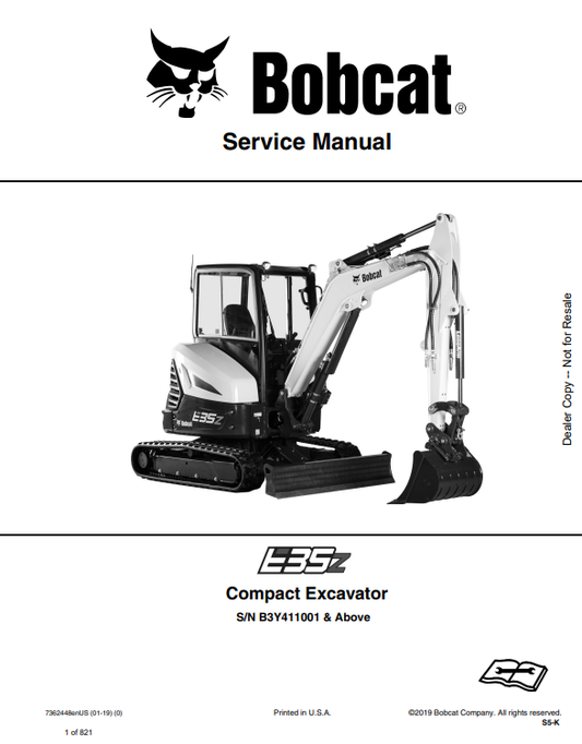 Manual de Reparación Excavadora Compacta Bobcat E35z