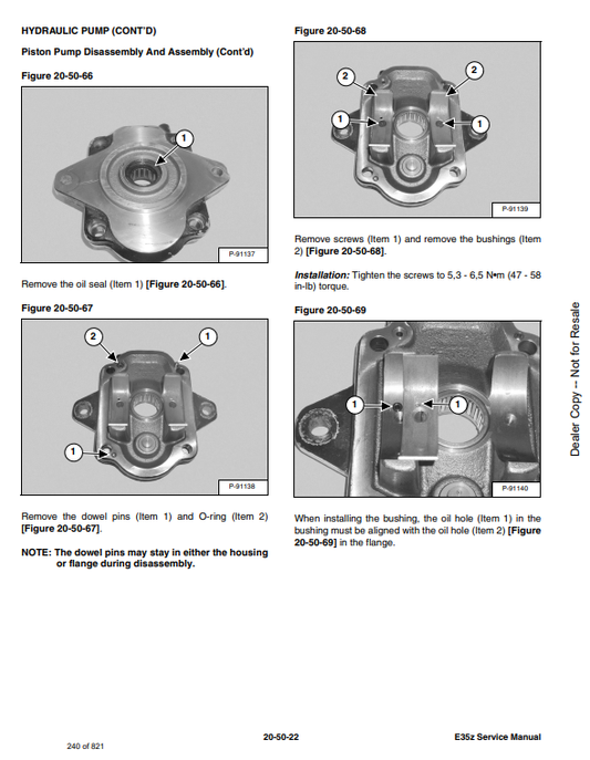 Manual de Reparación Excavadora Compacta Bobcat E35z