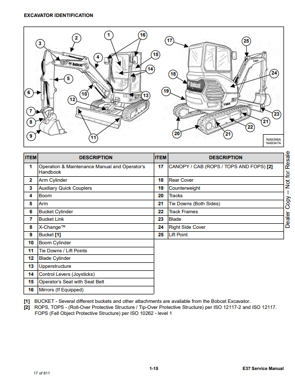 Manual de Reparación Excavadora Compacta Bobcat E37