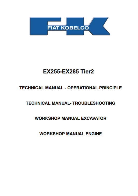 Manual de Reparación Excavadora Fiat - Kobelco EX255-EX285 Tier2