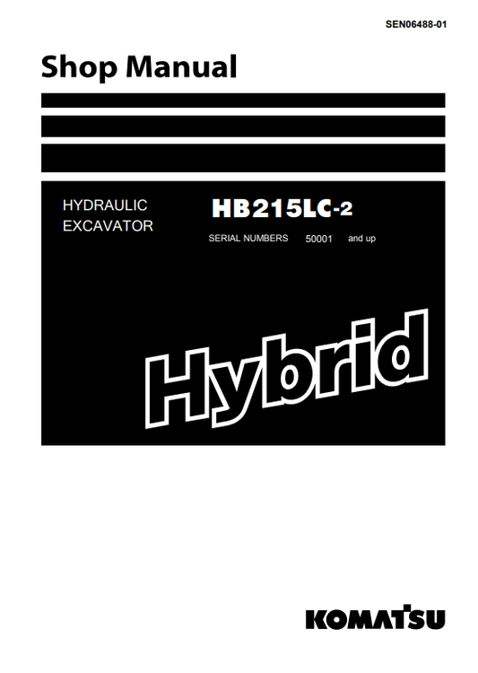 Manual de Reparación Excavadora Hibrida Komatsu HB215LC-2