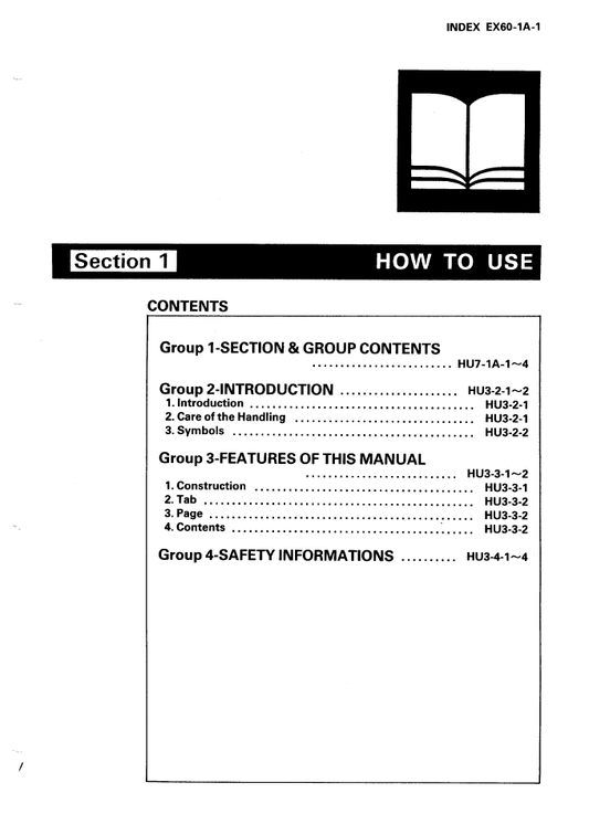 Manual de Reparación Excavadora Hitachi EX60
