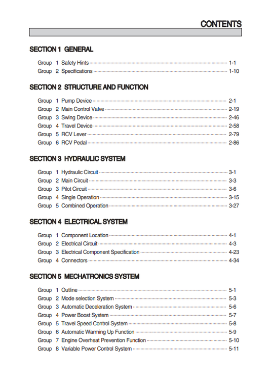 Manual de Reparación Excavadora Hyundai HX145 LCR