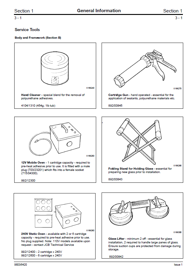 Manual de Reparación Excavadora JCB JS330, JS450, JS460, JS500