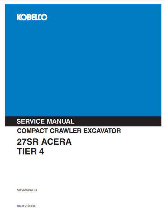 Manual de Reparación Excavadora Kobelco 27SR ACERA TIER 4