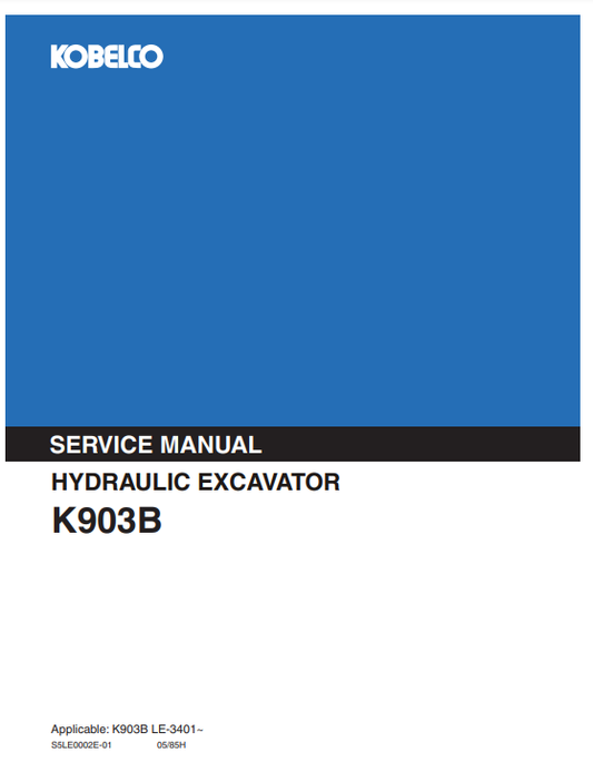 Manual de Reparación Excavadora Kobelco K903B