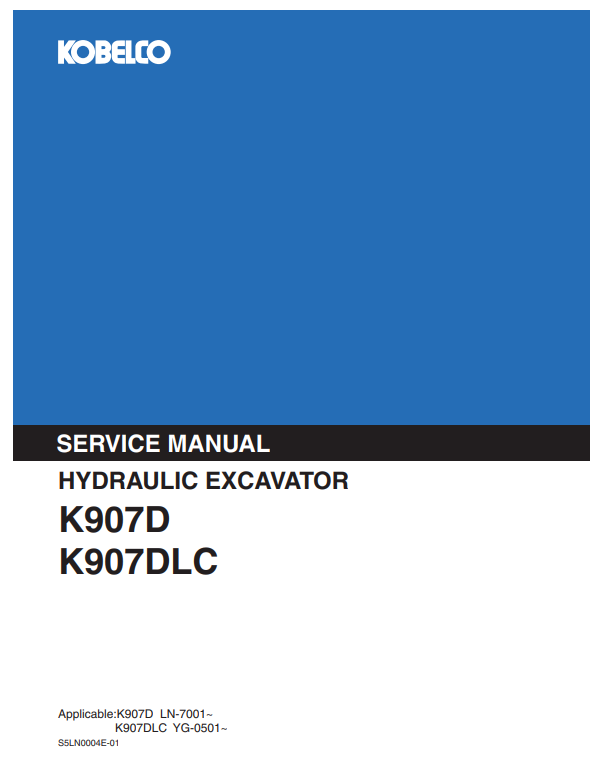 Manual de Reparación Excavadora Kobelco K907D, K907DLC
