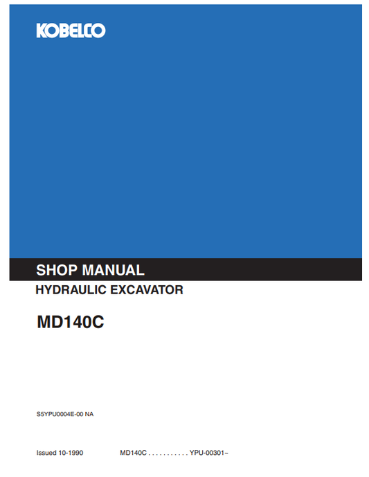 Manual de Reparación Excavadora Kobelco MD140C