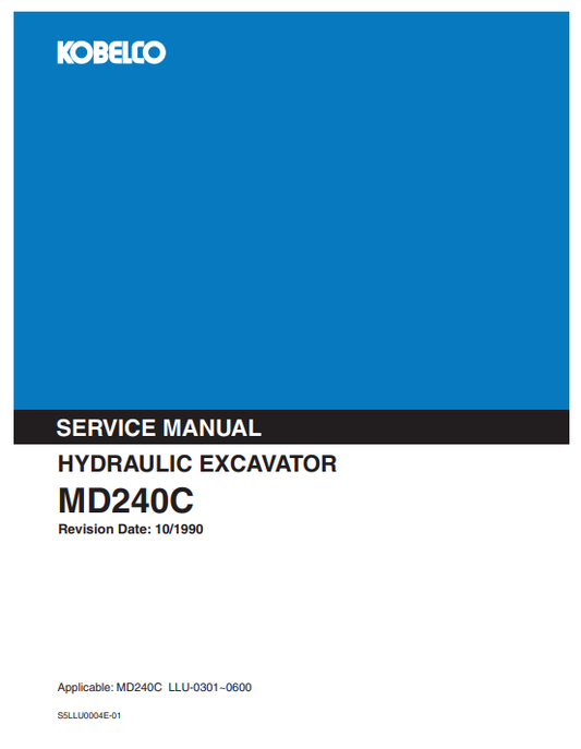 Manual de Reparación Excavadora Kobelco MD240C