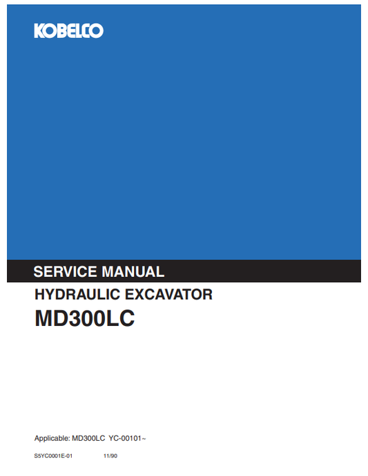 Manual de Reparación Excavadora Kobelco MD300LC