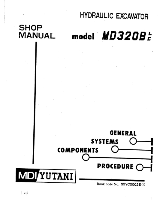 Manual de Reparación Excavadora Kobelco MD320BLC