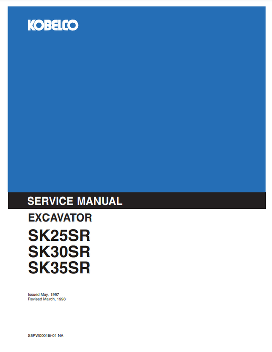 Manual de Reparación Excavadora Kobelco SK025SR , SK030SR , SK035SR
