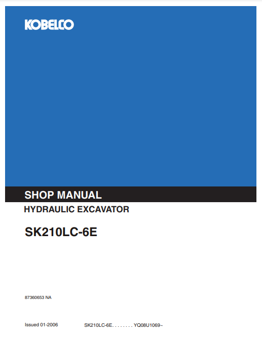 Manual de Reparación Excavadora Kobelco SK210LC-6E
