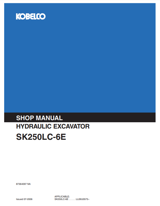 Manual de Reparación Excavadora Kobelco SK250LC-6E