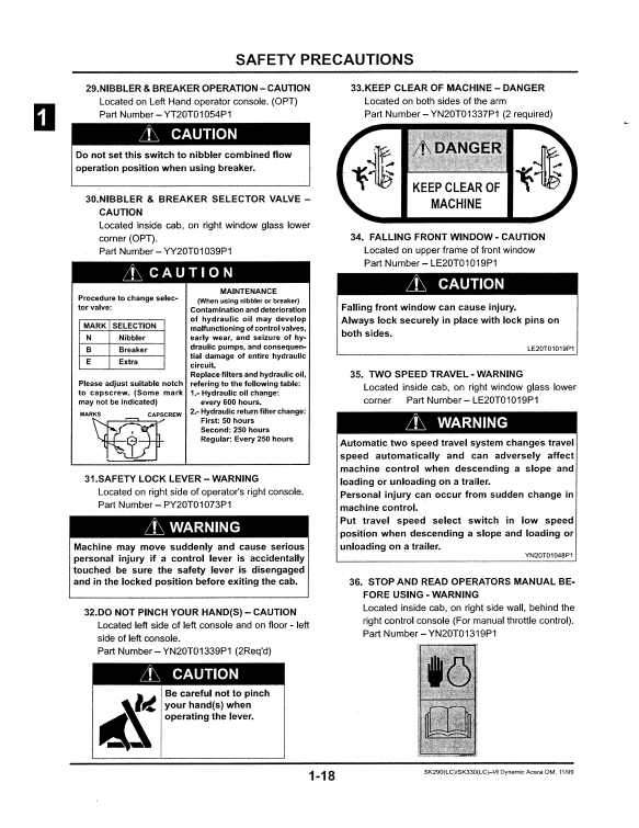 Manual de Reparación Excavadora Kobelco SK290LC, SK330LC