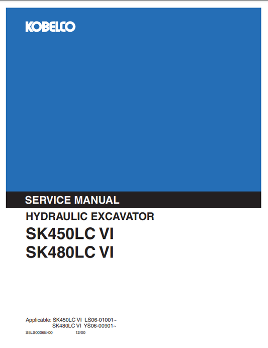 Manual de Reparación Excavadora Kobelco SK450LC VI, SK480LC