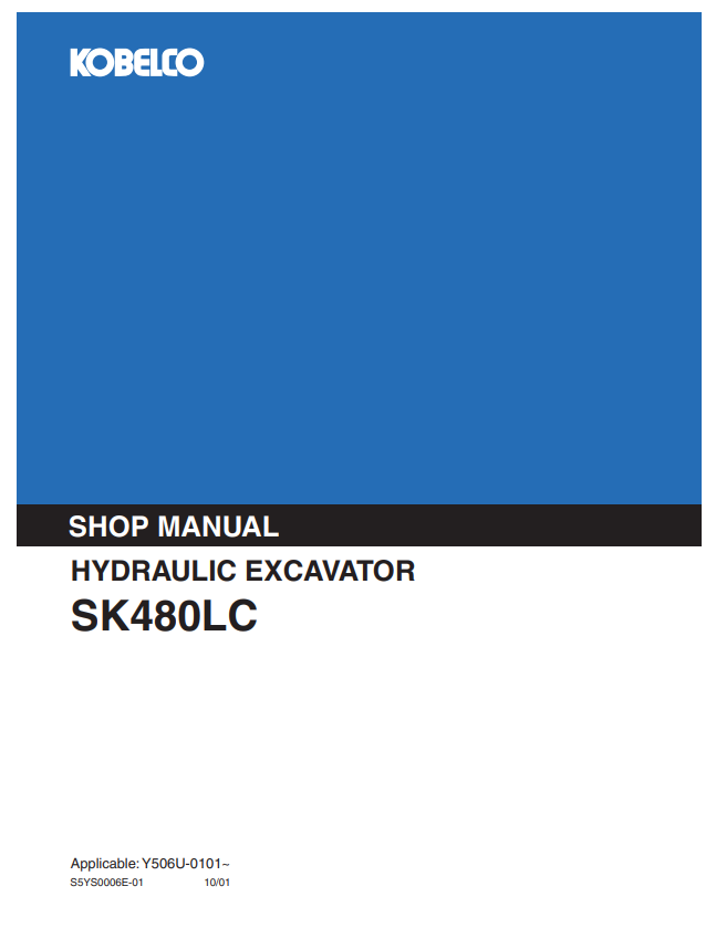 Manual de Reparación Excavadora Kobelco SK480LC