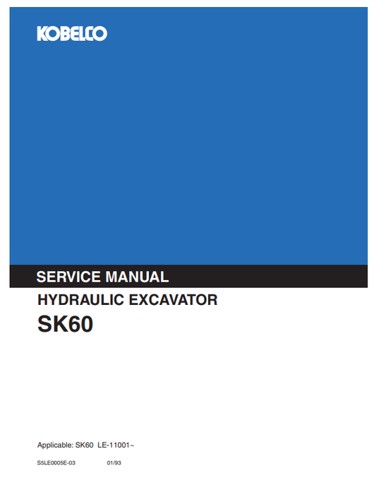 Manual de Reparación Excavadora Kobelco SK560