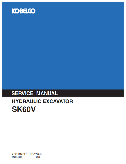 Manual de Reparación Excavadora Kobelco SK560V