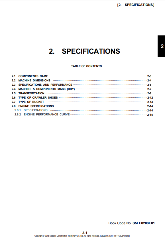 Manual de Reparación Excavadora Kobelco SK60-8