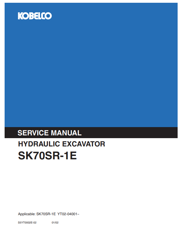Manual de Reparación Excavadora Kobelco SK70SR-1E