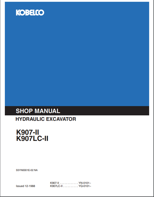 Manual de Reparación Excavadora Koelco K907-II, K907LC-II