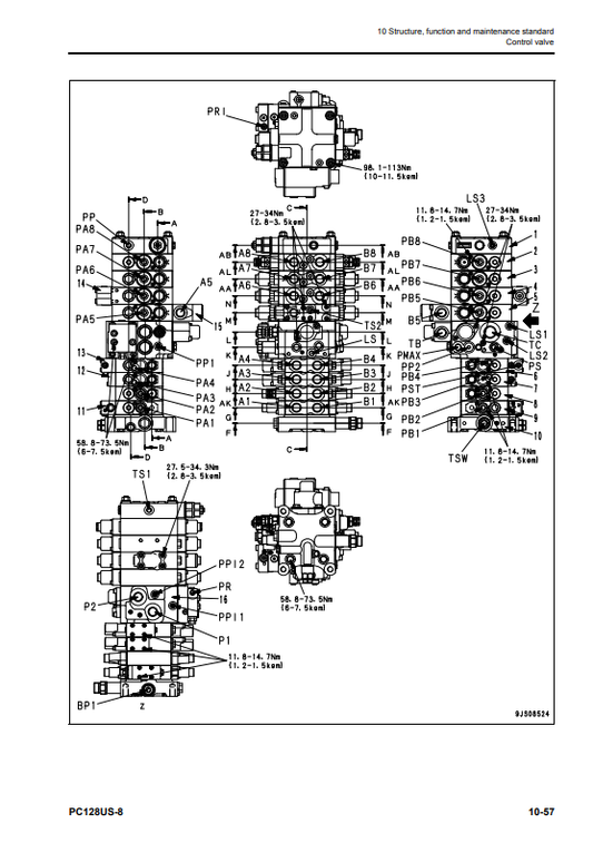 Manual de Taller Excavadora Komatsu PC128US-8