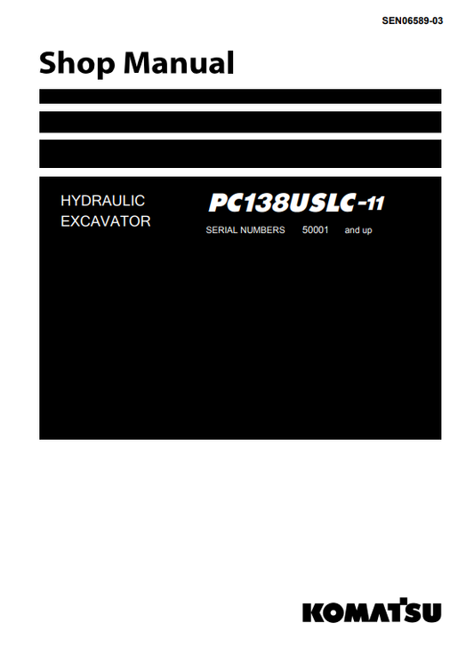 Manual de Reparación Excavadora Komatsu PC138USLC-11