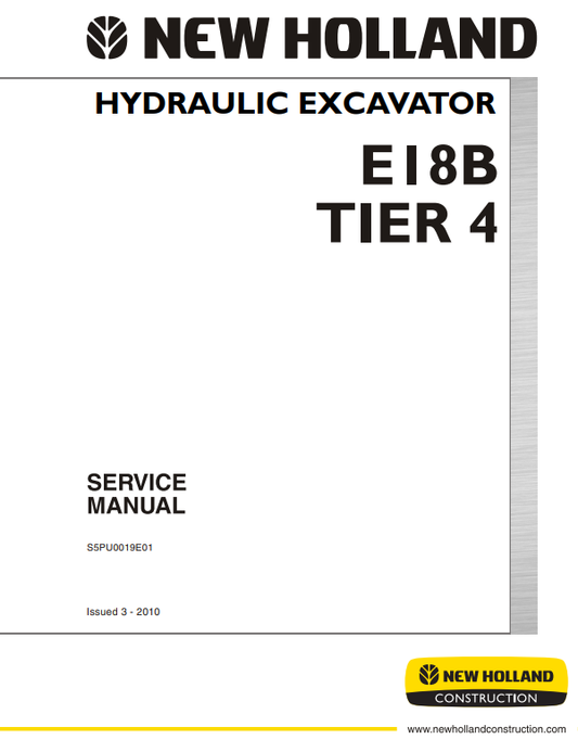 Manual de Reparación Excavadora New Holland E18B TIER 4
