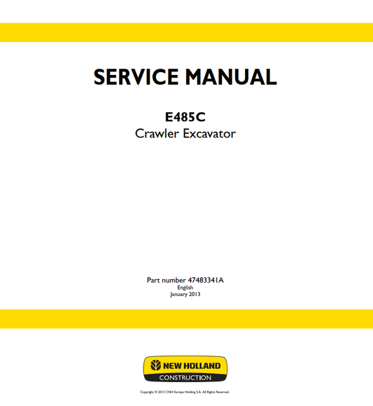 Manual de Reparación Excavadora New Holland E485C