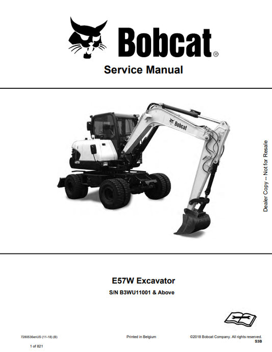 Manual de Reparación Excavadora Sobre Ruedas Bobcat E57W
