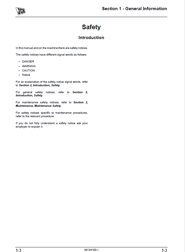 Manual de Reparación Excavadora sobre Orugas JCB JS130