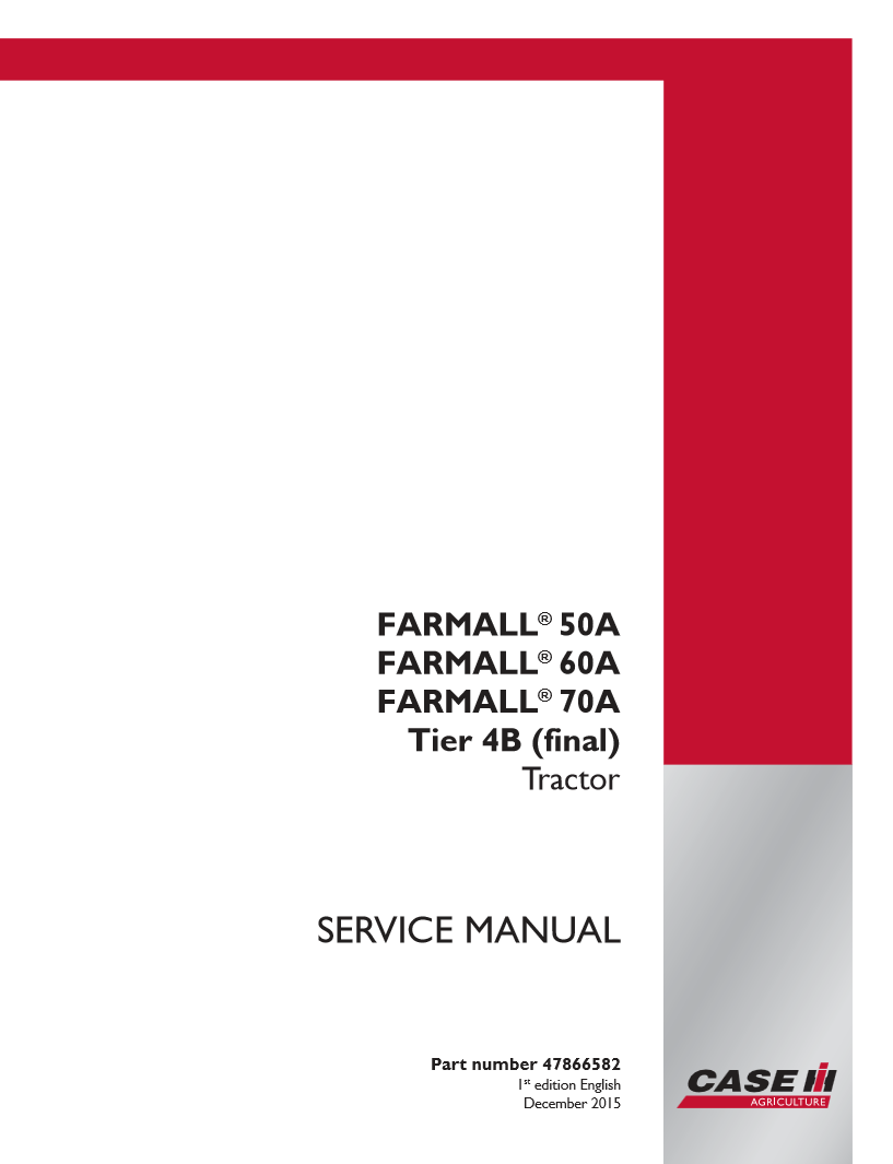 Manual de Reparacion Farmall Case 50A, 60A, 70A