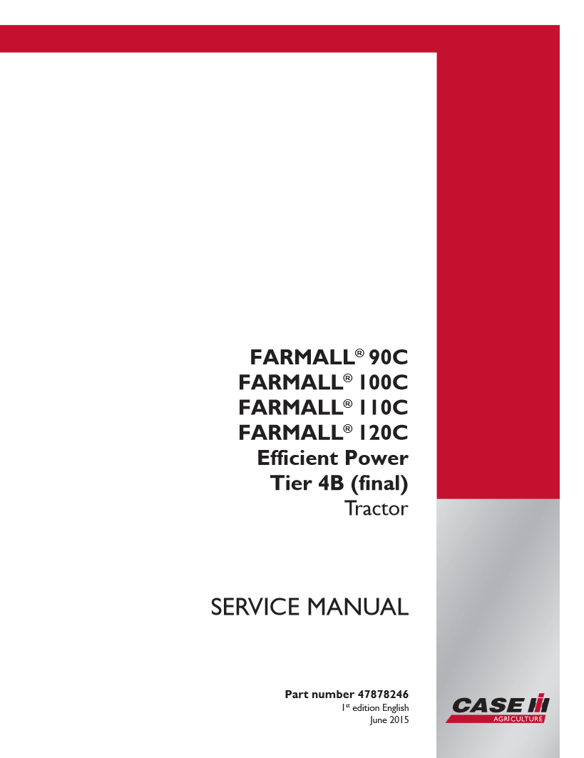 Manual de Reparación Farmall Case 90C, 100C, 110C, 120C