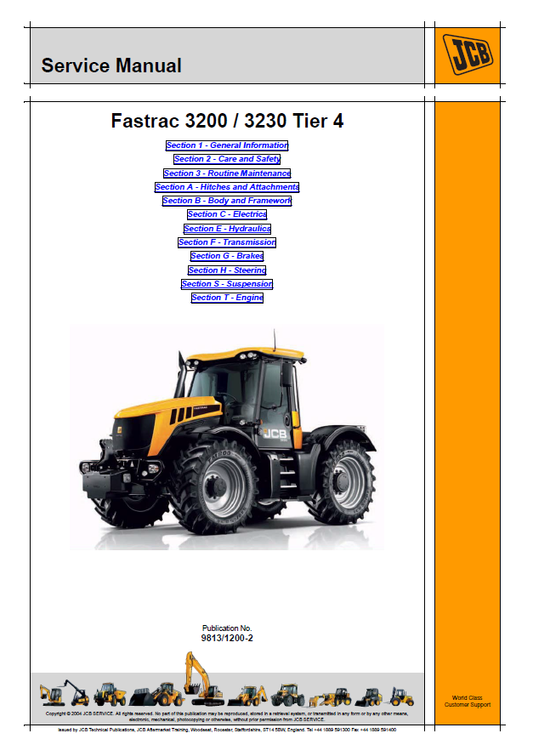 Manual de Reparación Fastrac JCB 3200, 3230 Tier 4