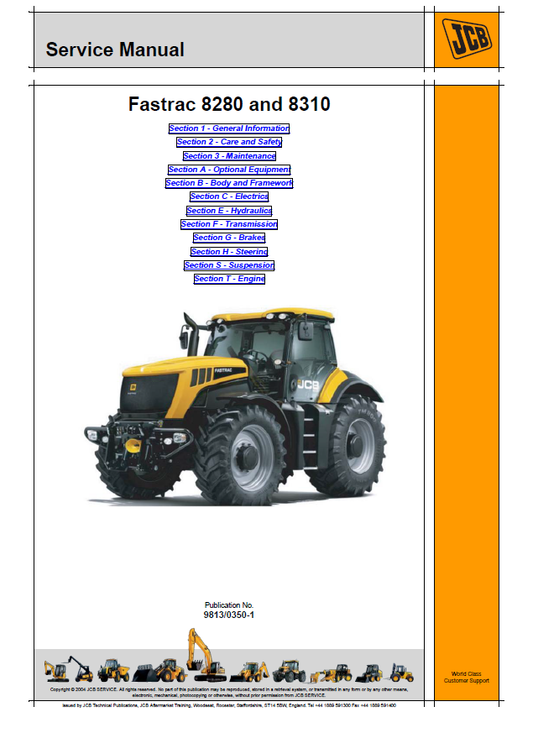 Manual de Reparación Fastrac JCB 8280 y 8310