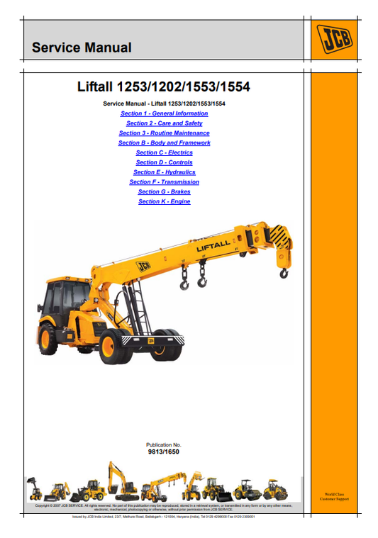 Manual de Reparación Liftall JCB 1253,1202,1553,1554