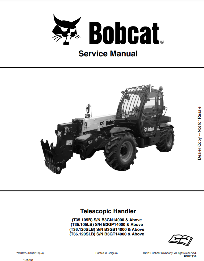 Manual Diagramas Eléctricos Manipulador Telescopico Bobcat T3071