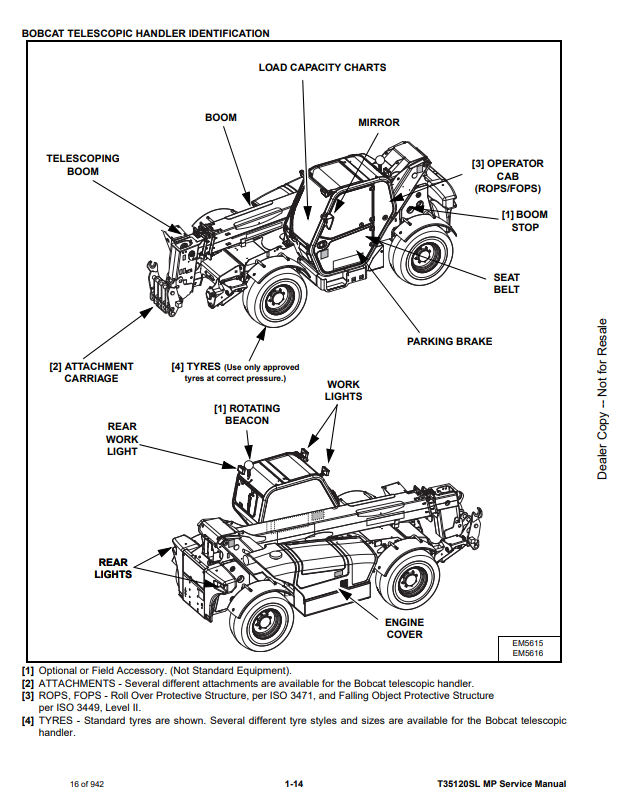 Manual de Reparación Manipulador Telescopico Bobcat T35120SL MP