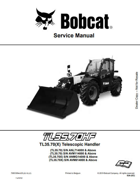Manual de Reparación Manipulador Telescopico Bobcat TL35.70(X)
