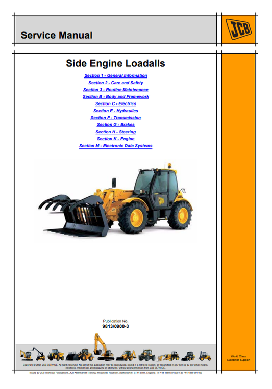 Manual de Reparación JCB Telehandler de los grupos 5A y 5T